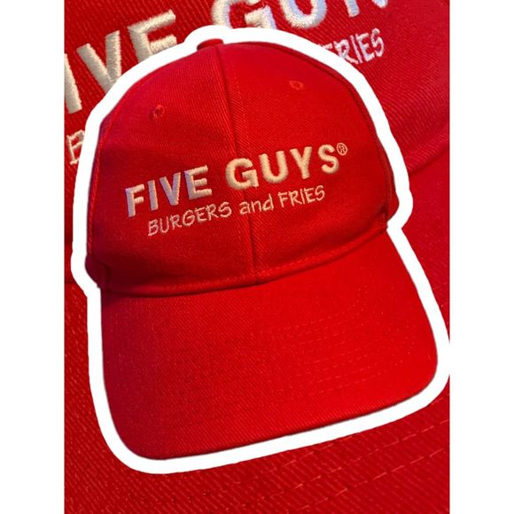 Five Guys Burgers and Fries Red Crew Hat Adjustable - Picture 1 of 3